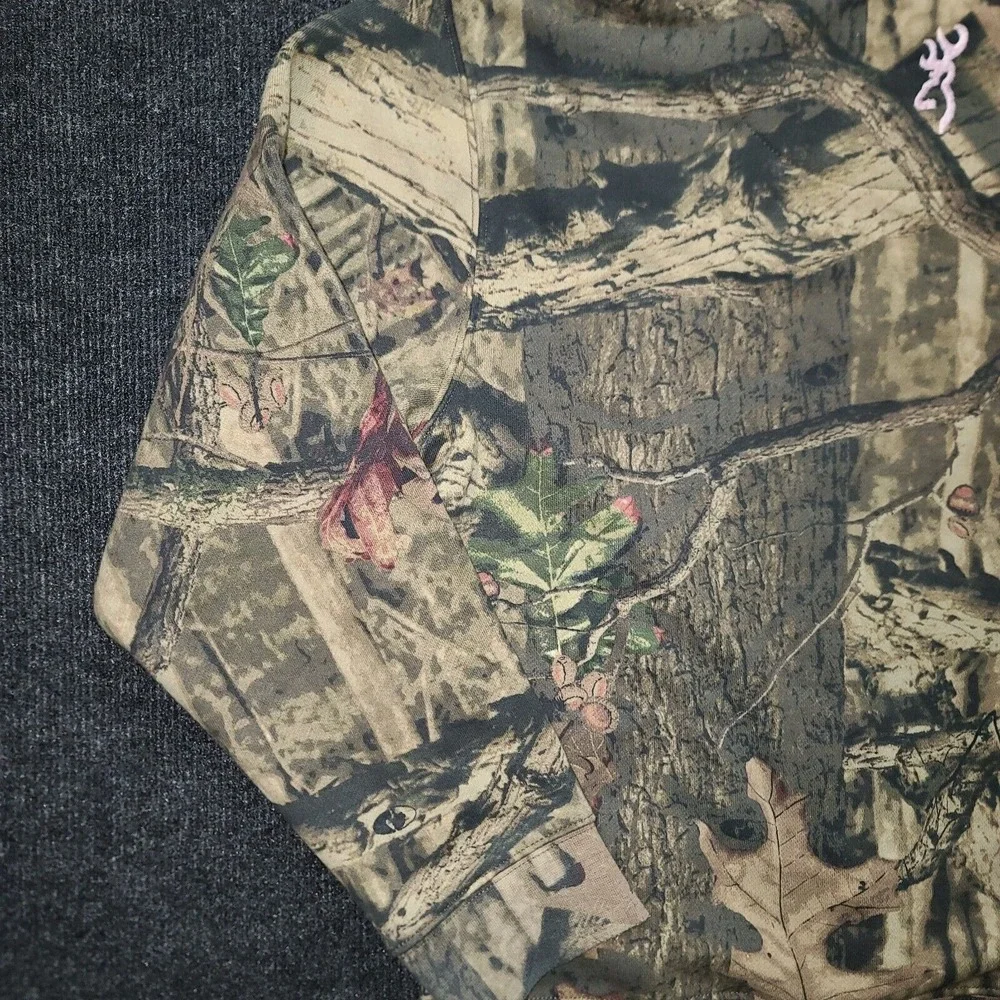 Browning For Her Camo Hoodie‎ Pink Buckmark Logo Women's Medium Hunting - Picture 13 of 14